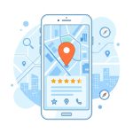 Google Isletme Profili optimizasyonu konsept gorseli - harita ve konum ikonu