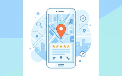 Google Isletme Profili optimizasyonu konsept gorseli - harita ve konum ikonu